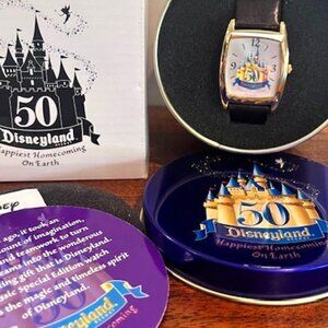 Disneyland 50th Anniversary Watch with Tin and Box
